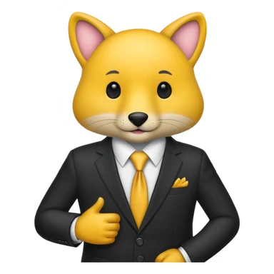 animal in suit sticker