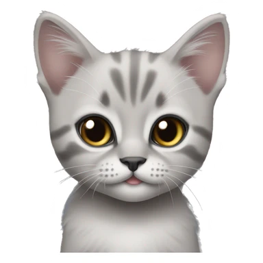 kitten with gray Mercedes c43  sticker