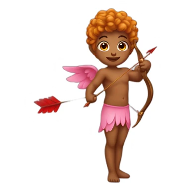 cupid with arrow sticker