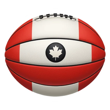 australian rules football ball with equal sized horizontal red, white, black stripes sticker
