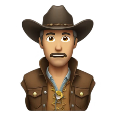 salivating cowboy sticker