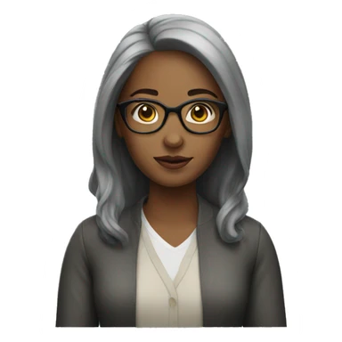 Woman wth glasses sticker