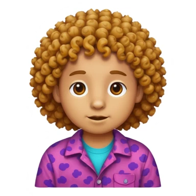 curly animal with shirt sticker