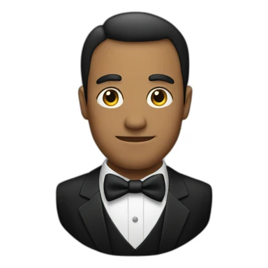 man in black tie sticker