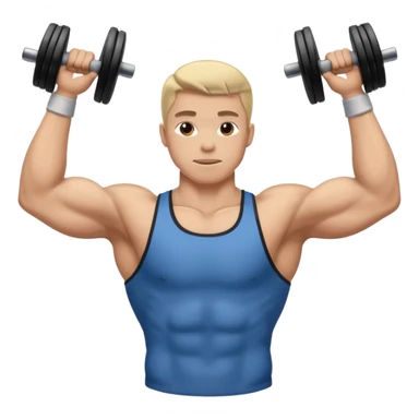 haltère élévation latérales, image de côté sticker