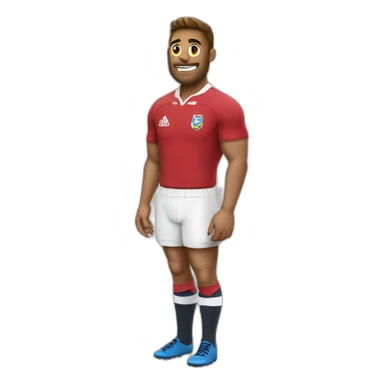 Un rugbyman qui fait une passe sticker
