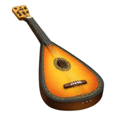 russian Folk Instrument triangle shape Balalaika 3 string sticker