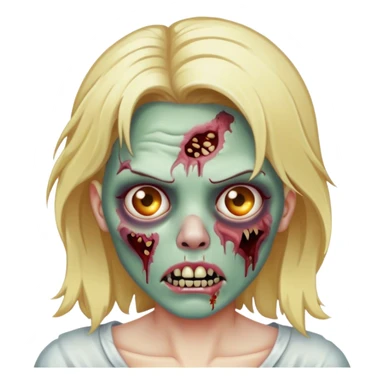 Zumbi com cabelo loiro  sticker