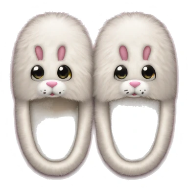 comfy fuzzy bunny slippers sticker