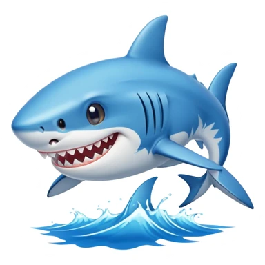 A shark wearing blue sneakers sticker