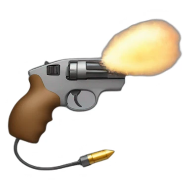 a pc mouse firing bullets sticker