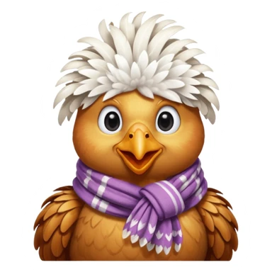 chicken with scarf sticker
