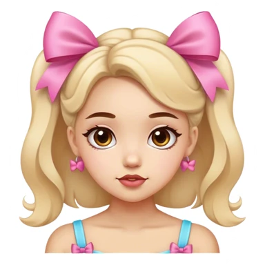 Girl with cute bows sticker