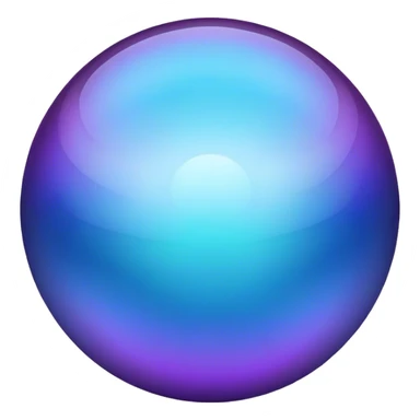 Gradient iridescent purple indigo blue cyan ball sticker