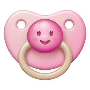 baby pacifier with pink gradient and beige colors sticker