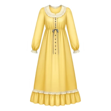 victorian nightgown long sleeve yellow sticker