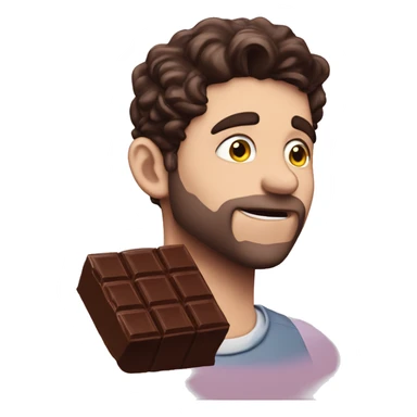 Actor Josh O’Connor eating chocolate  sticker
