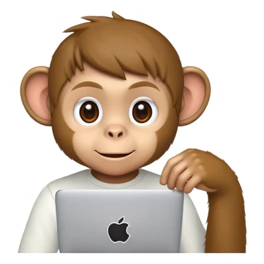 Gay little monkey at the apple store sticker