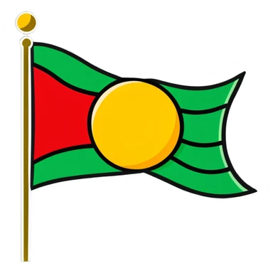 waving Kurdish flag sticker