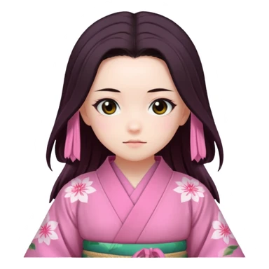 nezuko but bad and cute from demon slayer sticker