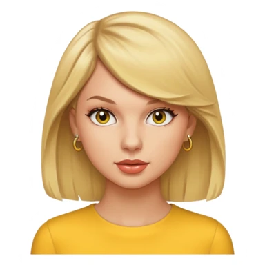 taylor swift , yellow Simpson style sticker
