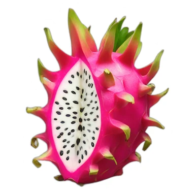 dragonfruit halved sticker