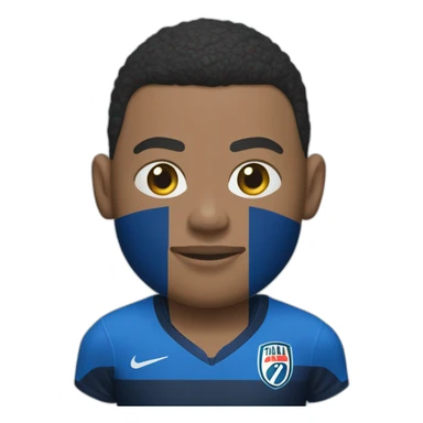 Kylian Mbappé with Blue jersey sticker