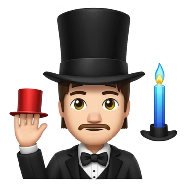 steve from minecraft with a top hat please sticker