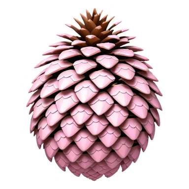 Pastel pink pinecone sticker