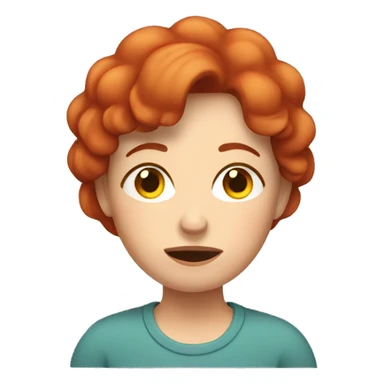 Tired red hair mom sticker