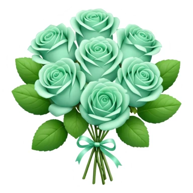 Mint rose bouquet  sticker