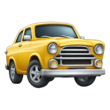 carro rindo com os dentes abertos sticker