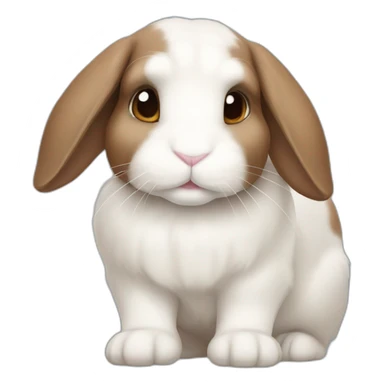 brown-white-lop-ear-bunny sticker