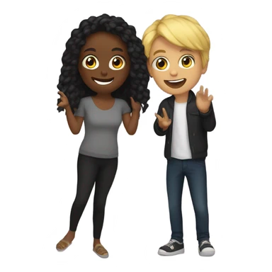 Me and my friend on new years sticker