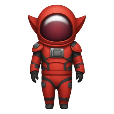 red spacial costume sticker