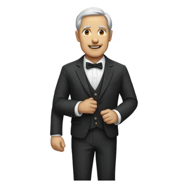 57 year old man  in formal attire sticker