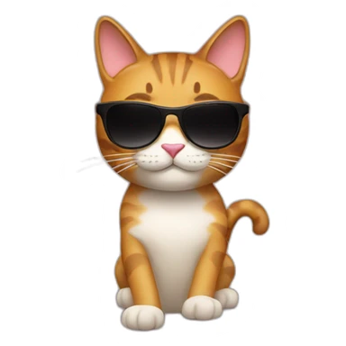 Cool cat with sunglasses sticker