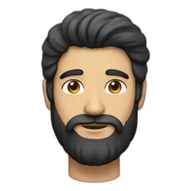 a man with beard and long black hair sticker