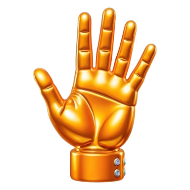Jeff Koons style halloween hand sculpture  sticker