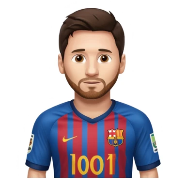 Lionel Messi, football legend, torso and up sticker