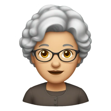 Grandma with dark brown hair sticker