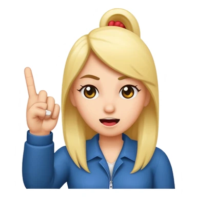 A baddie showing middle finger  sticker