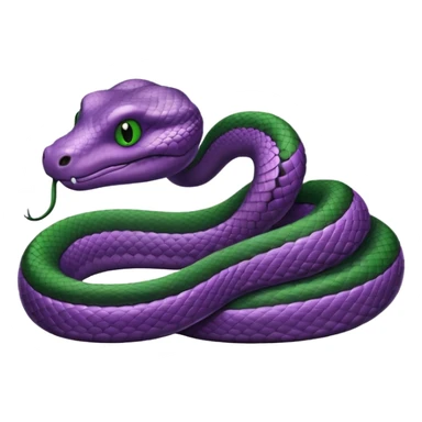 Fat Purple snake wearing a black bow sticker