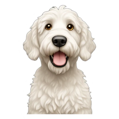 White labradoodle sticker