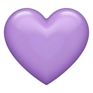 A light purple heart emoji that has the same shape as a normal heart emoji sticker