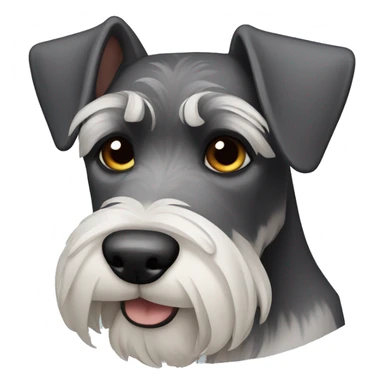 Schnauzer dog with triangled ears sticker