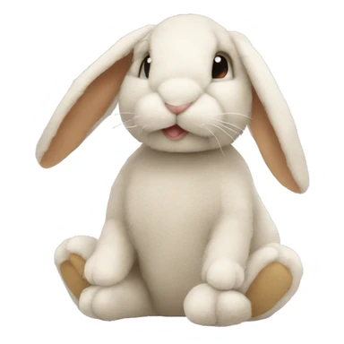 Stuffed animal bunny sticker