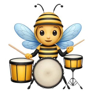 drum player bee sticker