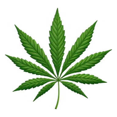 Marijuana leaf sticker
