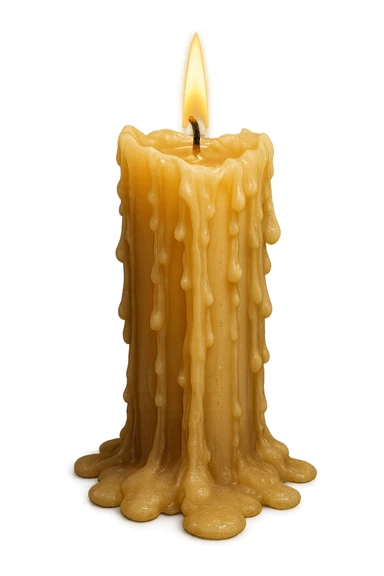 melting candle sticker